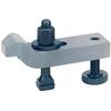 Hooked clamping plate with adjustable stay bolt type 3925